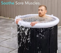 Baignoire à glace gonflable pour athlètes, baignoire à immersion froide portable et pliable avec logo personnalisé, pour usage domestique et entraînement de récupération