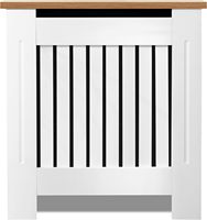 Couverture traditionnelle de radiateur d'armoire de gril en bois MDF de lamelle verticale moderne pour des meubles de salon petit blanc
