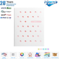Porte-documents A5 transparent en PP à 20 pochettes, couverture colorée mignonne pour présentation de documents de bureau