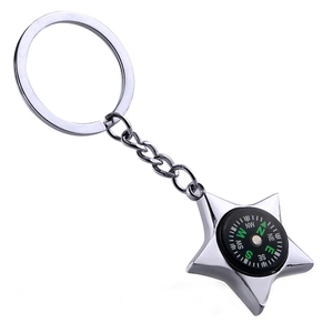 Mini boussole de survie porte-clés Camping de plein air randonnée boussole de poche navigateur <span class=keywords><strong>mousqueton</strong></span> porte-clés équipement d'escalade - Product Image 1