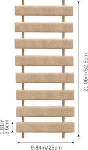 Échelle pour chat multifonctionnelle moderne en bambou écologique, structure d'escalade DIY avec pont en corde de sisal, pour intérieur et extérieur - Product Image 2