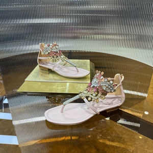 Sandales de luxe originales personnalisées pour femmes, style romain bohème Feng Shui, avec bijoux incrustés de diamants, à clipser sur le <span class=keywords><strong>pied</strong></span> ou à porter avec les doigts apparents - Product Image 4