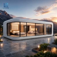 Capsule spatiale mobile de luxe, maison préfabriquée, maison modulaire en conteneur prête à l'emploi pour Airbnb Resort