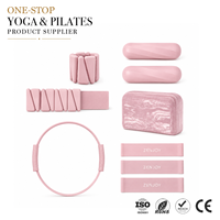 Kit portable ZENJOY Pilates & Yoga tout-en-un - Ensemble de fitness léger pour la maison, le yoga et l'utilisation en studio