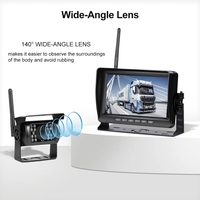 Caméra de recul sans fil AHD 7 pouces, écran HD 1080P, vision nocturne étanche, moniteur de recul pour voiture et camion