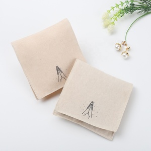 Custom Logo Printed Cotton <b>Envelope</b> Dust <b>Gift</b> Jewelry Bag Small Luxury Bracelet Necklace Jewelry <b>Envelope</b> Pouch - Product Image 2