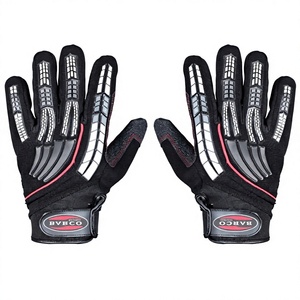 Gants de sécurité en cuir Barco, épaisseur 16 oz, longueur 28 cm, poignet élastique, bouts des doigts antidérapants, sans latex, usage général, noir - Product Image 3