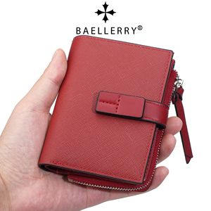 กระเป๋าสตางค์สั้นผู้หญิง Baellerry หนัง PU หลายสี พร้อมช่องใส่เหรียญและที่ใส่บัตรแบบมีหัวเข็มขัด ใช้ได้ทุกวัน - Product Image 4