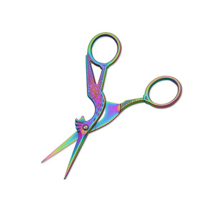 Retro Crane Shaped Scissors Gold Plated Stainless Steel Home Use Paper Cutting Thread Trimming Small Scissors - Product Image 3