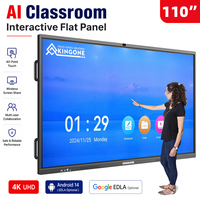 KINGONE 55 65 75 86 pouces tout en un écran tactile panneaux éducatifs interactifs intelligents à écran plat pour l'enseignement scolaire