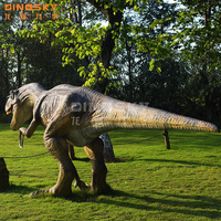 Aire de jeux extérieure grande sculpture de dinosaure, dinosaure électronique modèle usine personnalisé DINOSKY
