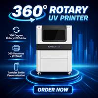 Imprimante UV rotative à haute vitesse Baysoon Easy Use 360 I3200HD résistante aux rayures CMYKWV pour l'impression sur bouteilles cylindriques et gobelets