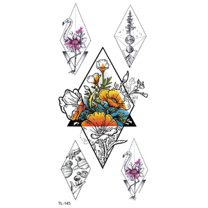 BXTAT TL145 TL150 autocollants de <span class=keywords><strong>tatouage</strong></span> temporaires losange cygne étoiles bas dos <span class=keywords><strong>dentelle</strong></span> <span class=keywords><strong>papillon</strong></span> diamants Dragon Lion arbre boussole papier - Product Image 1