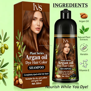 Snelheid Argan Olie Bruin Haarkleur Kleurstof Shampoo Geen Donkere Huid Cover Grijs Wit Haar Fabriek Private Label Oem - Product Image 4