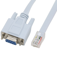 RS232 DB9 kabel konsol adaptor Ethernet pria, betina ke RJ45 untuk kabel komunikasi router