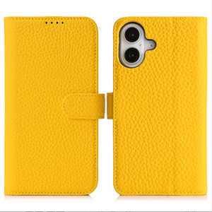 Compatible avec 17 Pro, étui de style portefeuille, porte-cartes, fonction support, cuir véritable, antichoc, grande capacité, <span class=keywords><strong>orange</strong></span> - Product Image 5