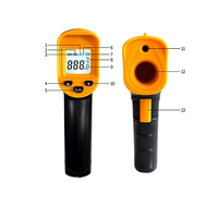 Pistolet thermomètre infrarouge numérique avec rétroéclairage, pistolet thermique laser à main et sans contact