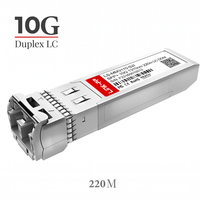 Module SFP 10G, émetteur-récepteur optique, duplex LC, 220 m, multimode, 1310 nm, industriel, avec certifications RoHS, REACH, FCC, CE