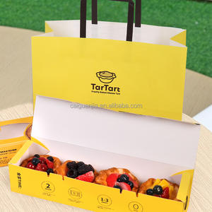 كيس ورقي من ورق الكرافت بشعار إبداعي مخصص حقيبة حمل للخبز على الجدران حقيبة حلوى باجل - Product Image 4