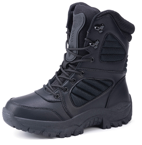 DF203 Outdoor Black Khaki <b>Hiking</b> Training <b>Boots</b> Men Large Size 39-46 Stock Wholesales Shock Absorption Shoes Black Khaki - Product Image 6