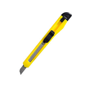 Couteau utilitaire miniature jaune 9 mm, manche en plastique, coupe-papier, fournitures de bureau, outil de découpe, petite taille, lot en vrac - Product Image 2