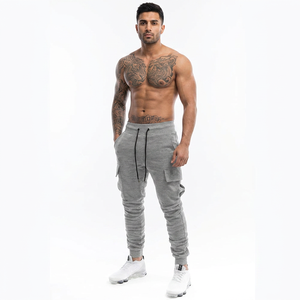 Men's Casual Cotton Sportswear <b>Trousers</b> Multi-Pocket Running Sweatpants for Gym Fitness Workout Track Pants - Product Image 1