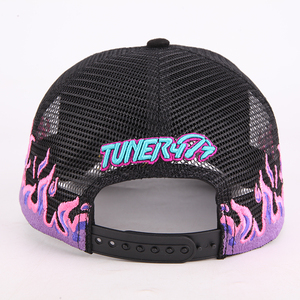 Nhà Máy Tùy Chỉnh Da Lộn 5 Bảng Điều Chỉnh Trucker Hat 3D Thêu Logo Rim Lửa Lưới Trucker Mũ Với Biểu Tượng Tùy Chỉnh - Product Image 5