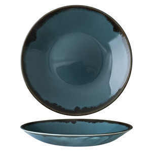 Plato Hondo Azul Dudden Harvest, Decorado a Mano, Cerámica, 28.1 cm, Suministros para Restaurantes, Vajilla para Catering, Venta al Por Mayor - Product Image 1