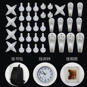 Bán buôn nhựa đa chức năng đinh vít tường móc không có dấu vết hình ảnh móc cho tường cứng vách thạch cao khung mouldings móc áo - Product Image 4