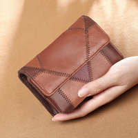 Dompet Wanita Kulit Asli RFID Blocking Model Lipat Tiga, Tas Tangan Kecil, Clutch Kulit Sapi, Tempat Kartu, Promo Hot Sale
