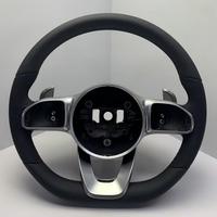 Volant en cuir et fibre de carbone forgée pour Mercedes-Benz C200/CLS/ML/CLA/GLC - Adaptation universelle pour mise à niveau et modernisation