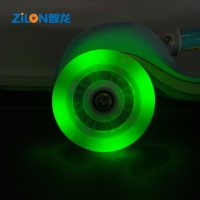 Roues de patins lumineuses personnalisées 100*24mm en PU LED colorées, durables, respirantes, imperméables, silencieuses, certifiées ISO9001 pour adultes