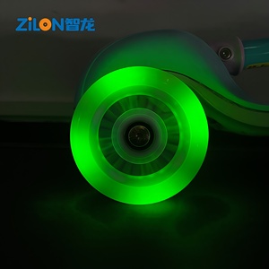 Roues de patins lumineuses personnalisées 100*24mm en PU LED colorées, durables, respirantes, imperméables, silencieuses, certifiées ISO9001 pour adultes - Product Image 1