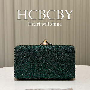 Elegant Emerald <strong>Green</strong> Glitter <strong>Clutch</strong> <strong>Bag</strong> Stylish Women's Evening Handbag with Rhinestones <strong>for</strong> Parties &amp; Events - Product Image 3