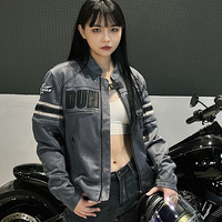 Pour Duhan rétro été Anti-chute veste de croisière décontractée pour hommes et femmes maille respirante moto et vêtements de course automobile