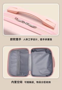 <span class=keywords><strong>Valise</strong></span> Mini OEM 14 Pouces Portable Étanche Sac de Rangement Boîte de Voyage à Code Serrure Sacs de Maquillage Personnalisés pour Femmes - Product Image 2