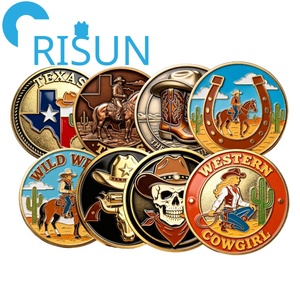 <span class=keywords><strong>Moneda</strong></span> Conmemorativa Personalizada <span class=keywords><strong>de</strong></span> Metal 3D con Acabado Antiguo, Diseño <span class=keywords><strong>de</strong></span> Bota Vaquera del Oeste, <span class=keywords><strong>de</strong></span> Houston, Texas, EE. UU. - Product Image 1