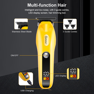 Tondeuse à barbe électrique Hatteker avec écran LED, lames en acier inoxydable, chargement USB, batterie 1500 mAh, autonomie de 180 minutes pour usage domestique - Product Image 2