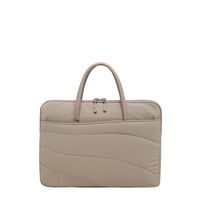 Sac à main pour ordinateur portable matelassé pour femmes, sac fourre-tout antichoc pour ordinateur portable, multi-poches, couleur pastel, sac de transport pour ordinateur