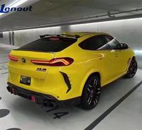 Kit de Carrocería de Fibra de Carbono Forjada para BMW X6 G06, Estilo LD, Alerón Delantero, Divisor Trasero, Faldones Laterales, Rejilla