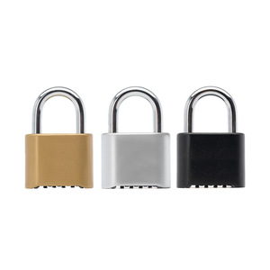<span class=keywords><strong>Cadenas</strong></span> mécanique à code en alliage de zinc, sans clé, 4 positions, pour porte de camionnette, antivol, finition dorée HD02 - Product Image 1