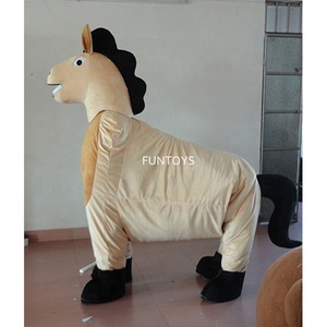 Wlfuntoys — Mascotte cheval marron pour 2 personnes, Costume de danse poney, fantaisie, Costume de Cosplay, Mascotte pour carnaval - Product Image 2