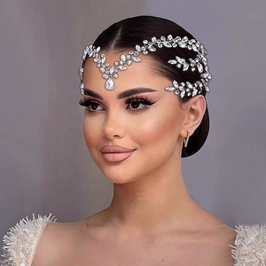 Crystal Bridal <strong>Headpieces</strong> for Brides Silver Wedding <strong>Hair</strong> Accessories Bride Headband Pearl <strong>Hair</strong> <strong>Vine</strong> <strong>Hair</strong> Accessories for Braids - Product Image 1