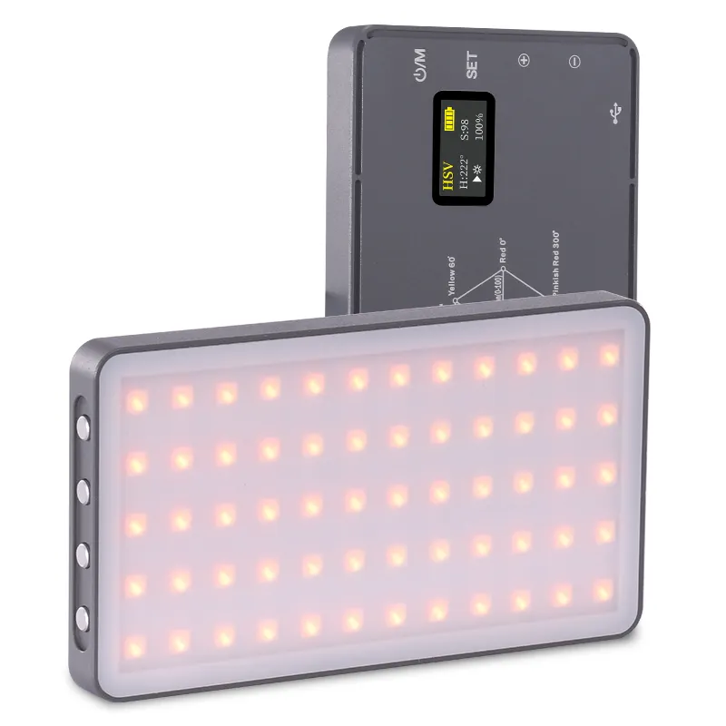 מפעל מחיר מיני מקצועי מצלמה אור סטודיו צילום אור נייד פנל נטענת rgb led וידאו אור
