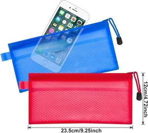 Wholesale Waterproof PVC <b>File</b> Bag Frosted Folder Clear Plastic Bill Document Pouch Durable Mesh Zipper Pouch for Makeup <b>Storage</b> - Product Image 2