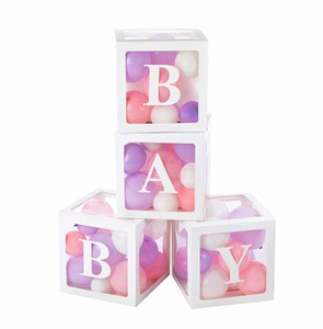 Rigida pieghevole in lamina d'oro palloncino scatola di carta trasparente finestra vantaggio UV campione gratuito di favore trasparente Baby Shower Shipping - Product Image 1