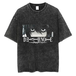 T-shirt Hip Hop High Street Lavate a Maniche Corte con Stampa Rock <span class=keywords><strong>Band</strong></span> Anime Giapponese Magliette Grafiche Abbigliamento Neutro per Uomo - Product Image 6