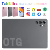 Tablet Europe Tab Ultra Max de 11 Pulgadas con Pantalla AMOLED Completa, Snapdragon 8, 16 GB, 1 TB, Cámara Cuádruple con IA de 108 MP, 8000 mAh, 5G, Overclock, Ideal para Juegos, Regalo