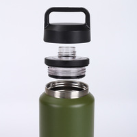 Bouteille d'eau isotherme Pupor, nouvelle collection, 20oz, 27oz, 37oz, avec logo personnalisé, double paroi en acier inoxydable, bouchon large en plastique, pour le sport