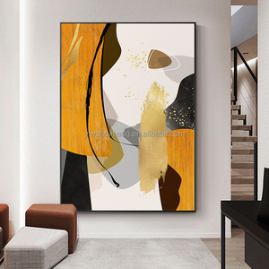 Moderno astratto decorativo marmo lamina d'oro Nordic Wall Art Picture dipinto a mano astratta wall art dipinti ad olio su tela - Product Image 3